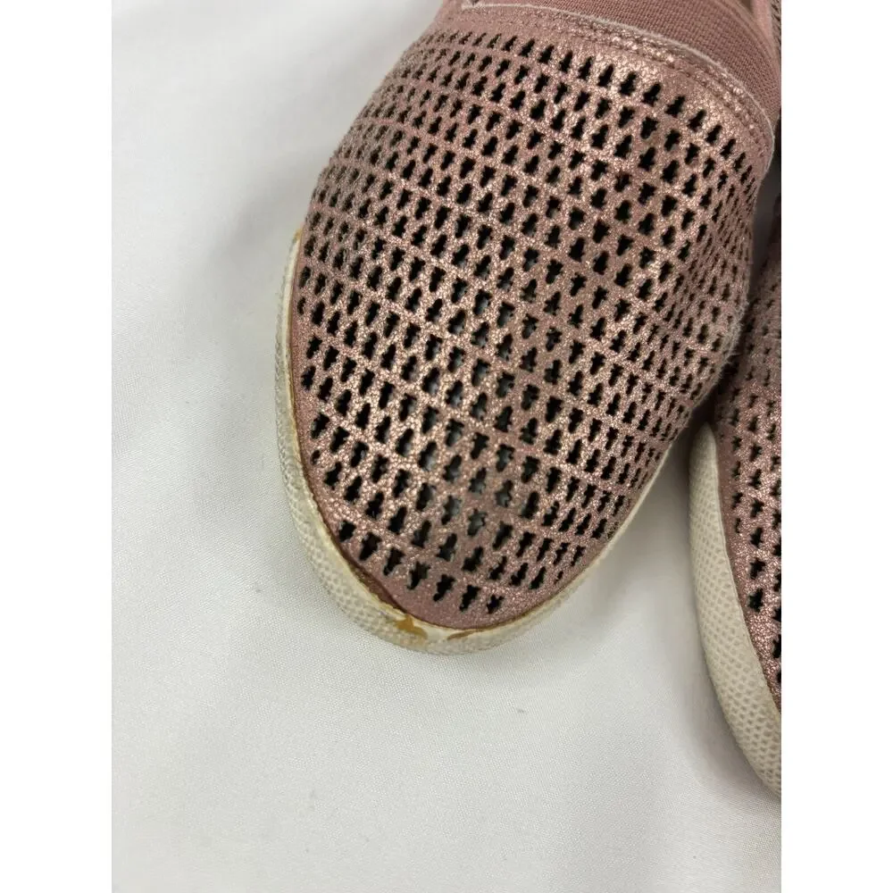 Frye Melanie Flats Copper Rose Gold Leather 6.5 Slip On Perforated Comfort - Picture 5 of 12